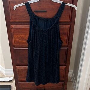 Elegant Black and Navy pattern Sleeveless Top